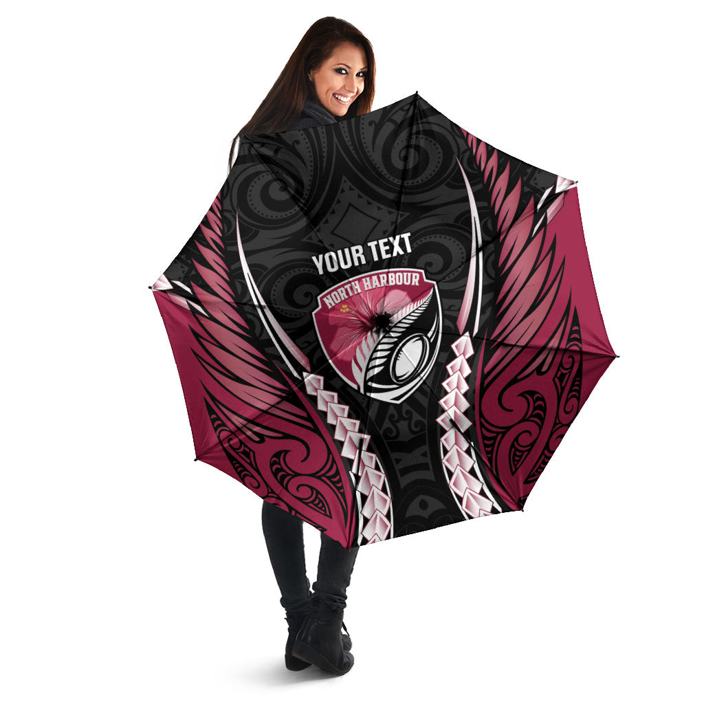 North Harbour 2026 Rugby Custom Umbrella NZ Maori Silver Fern LT14 - Polynesian Pride