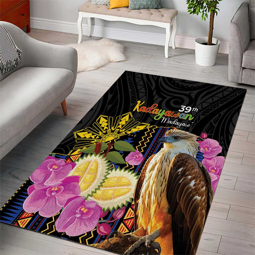 Kadayawan Philippines Area Rug Filipino Eagle Happy 39th Anniversary LT14 - Polynesian Pride