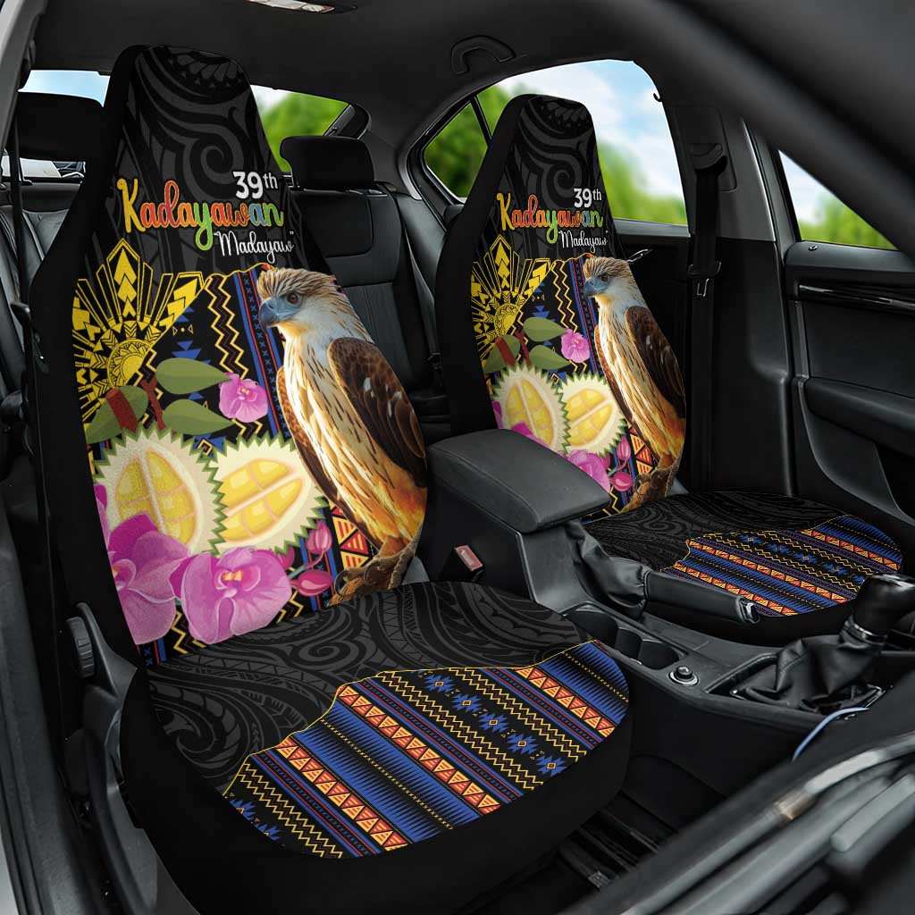 Kadayawan Philippines Car Seat Cover Filipino Eagle Happy 39th Anniversary LT14 One Size Black - Polynesian Pride