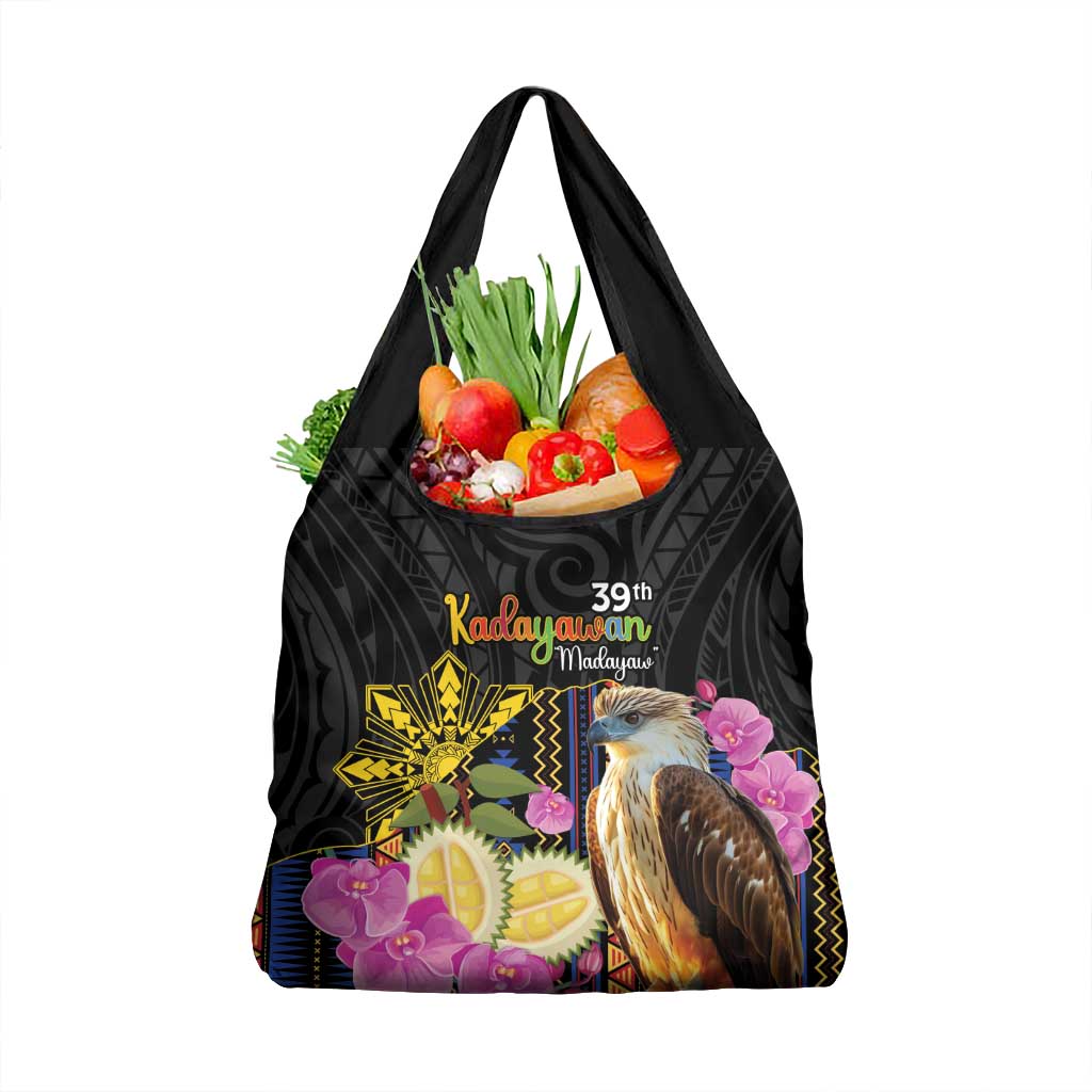 Kadayawan Philippines Grocery Bag Filipino Eagle Happy 39th Anniversary LT14 1-pack One Size Black - Polynesian Pride