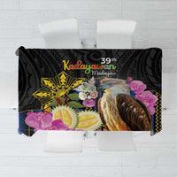 Kadayawan Philippines Tablecloth Filipino Eagle Happy 39th Anniversary LT14 Black - Polynesian Pride