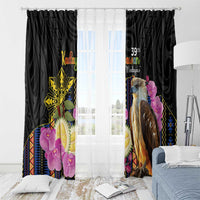 Kadayawan Philippines Window Curtain Filipino Eagle Happy 39th Anniversary LT14 - Polynesian Pride