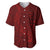 Oxblood Polynesia Baseball Jersey Hawaiian Tribal Hammerhead Shark Tattoo