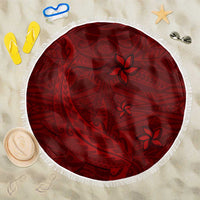 Oxblood Polynesia Beach Blanket Hawaiian Tribal Hammerhead Shark Tattoo LT14 One Size 150cm Oxblood - Polynesian Pride