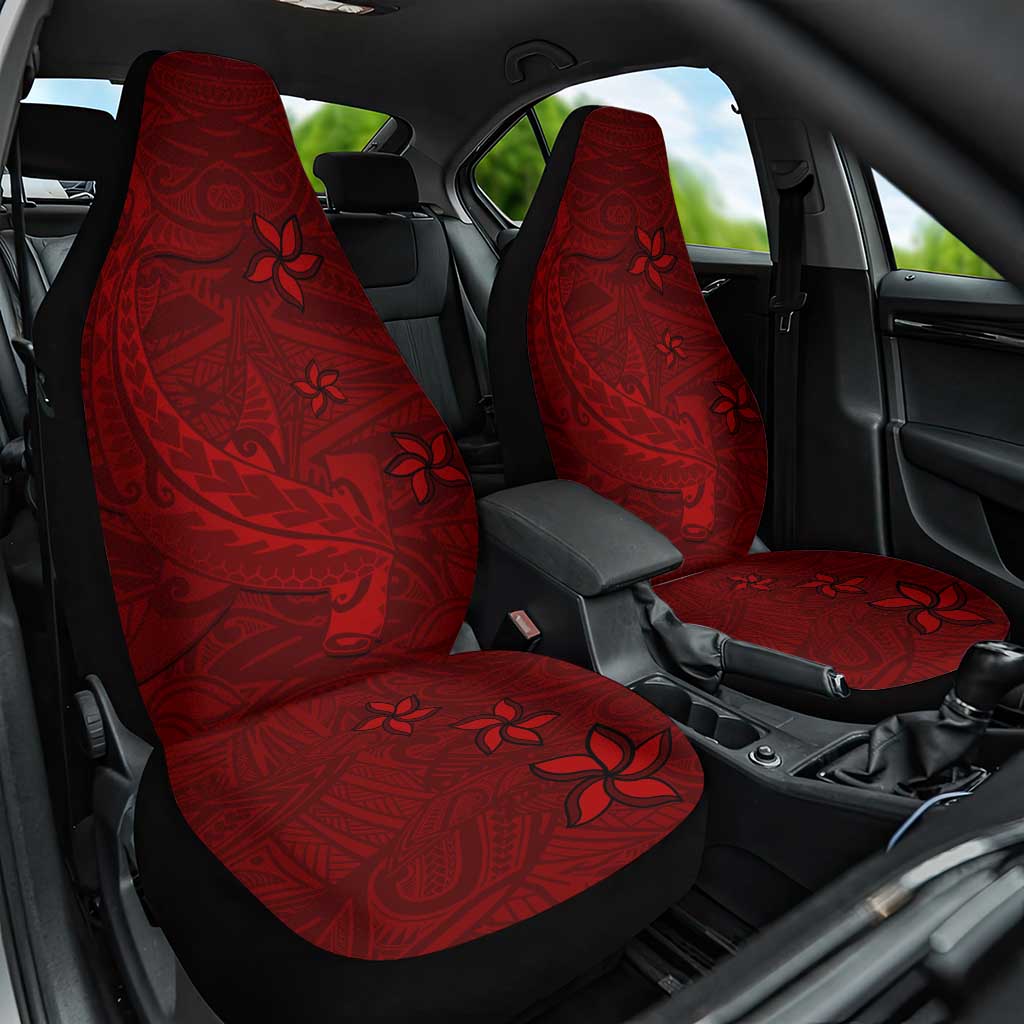 Oxblood Polynesia Car Seat Cover Hawaiian Tribal Hammerhead Shark Tattoo LT14 One Size Oxblood - Polynesian Pride
