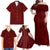 Oxblood Polynesia Family Matching Off Shoulder Maxi Dress and Hawaiian Shirt Hawaiian Tribal Hammerhead Shark Tattoo