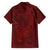 Oxblood Polynesia Family Matching Off Shoulder Maxi Dress and Hawaiian Shirt Hawaiian Tribal Hammerhead Shark Tattoo