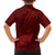 Oxblood Polynesia Family Matching Off Shoulder Short Dress and Hawaiian Shirt Hawaiian Tribal Hammerhead Shark Tattoo