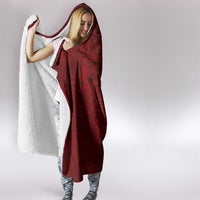 Oxblood Polynesia Hooded Blanket Hawaiian Tribal Hammerhead Shark Tattoo LT14 - Polynesian Pride