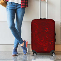 Oxblood Polynesia Luggage Cover Hawaiian Tribal Hammerhead Shark Tattoo LT14 - Polynesian Pride