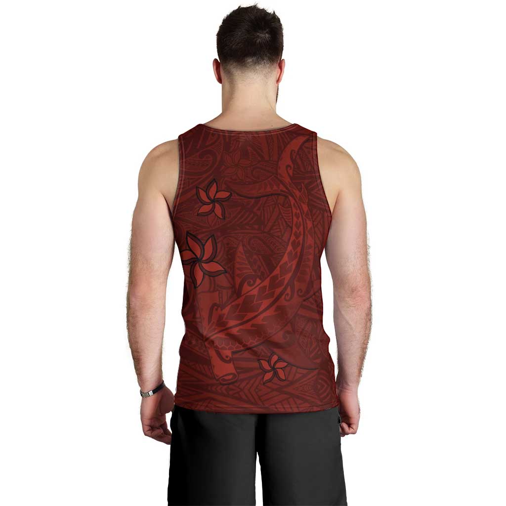 Oxblood Polynesia Men Tank Top Hawaiian Tribal Hammerhead Shark Tattoo LT14 - Polynesian Pride