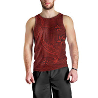 Oxblood Polynesia Men Tank Top Hawaiian Tribal Hammerhead Shark Tattoo LT14 - Polynesian Pride