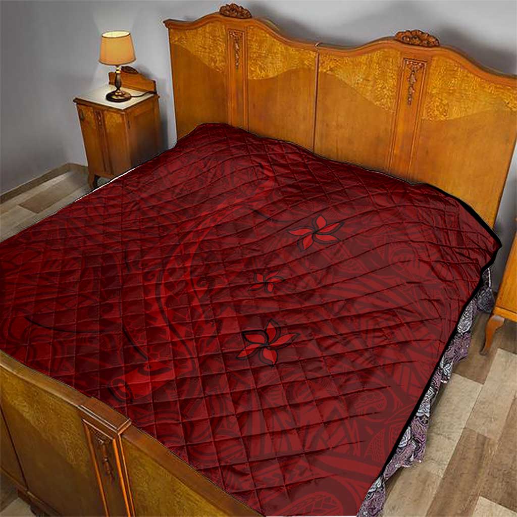 Oxblood Polynesia Quilt Hawaiian Tribal Hammerhead Shark Tattoo LT14 - Polynesian Pride