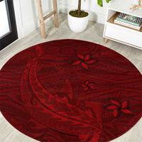 Oxblood Polynesia Round Carpet Hawaiian Tribal Hammerhead Shark Tattoo LT14 Oxblood - Polynesian Pride