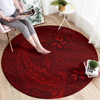 Oxblood Polynesia Round Carpet Hawaiian Tribal Hammerhead Shark Tattoo LT14 - Polynesian Pride