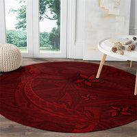 Oxblood Polynesia Round Carpet Hawaiian Tribal Hammerhead Shark Tattoo LT14 - Polynesian Pride