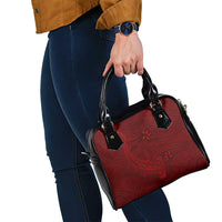 Oxblood Polynesia Shoulder Handbag Hawaiian Tribal Hammerhead Shark Tattoo LT14 - Polynesian Pride