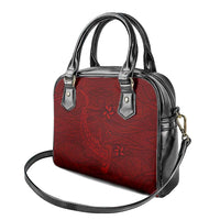 Oxblood Polynesia Shoulder Handbag Hawaiian Tribal Hammerhead Shark Tattoo LT14 - Polynesian Pride