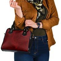Oxblood Polynesia Shoulder Handbag Hawaiian Tribal Hammerhead Shark Tattoo LT14 - Polynesian Pride