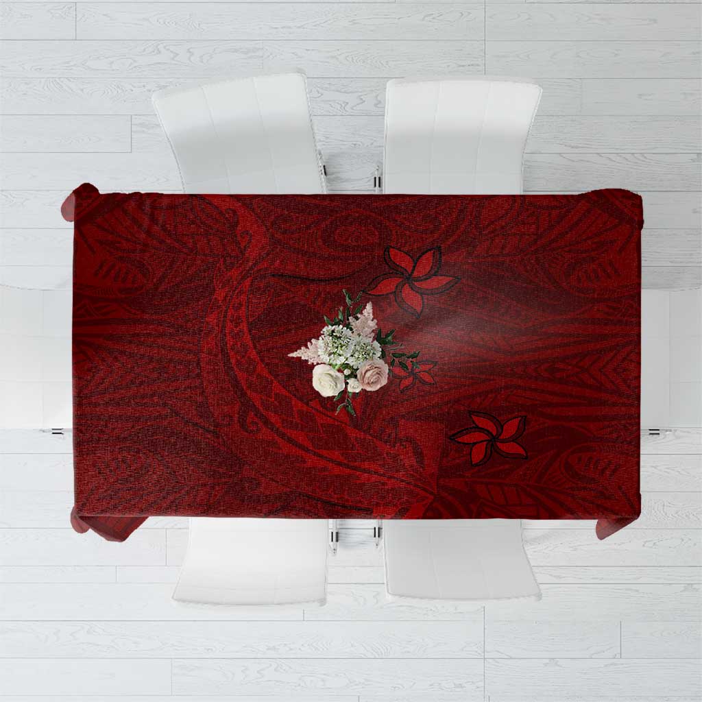 Oxblood Polynesia Tablecloth Hawaiian Tribal Hammerhead Shark Tattoo LT14 Oxblood - Polynesian Pride