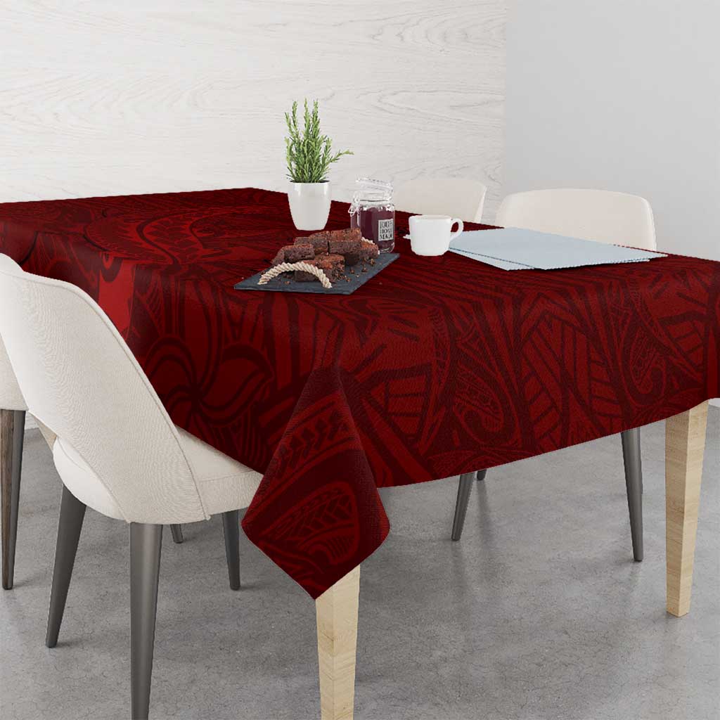 Oxblood Polynesia Tablecloth Hawaiian Tribal Hammerhead Shark Tattoo LT14 - Polynesian Pride