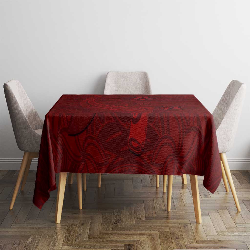 Oxblood Polynesia Tablecloth Hawaiian Tribal Hammerhead Shark Tattoo LT14 - Polynesian Pride