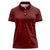 Oxblood Polynesia Women Polo Shirt Hawaiian Tribal Hammerhead Shark Tattoo