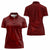 Oxblood Polynesia Women Polo Shirt Hawaiian Tribal Hammerhead Shark Tattoo