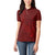 Oxblood Polynesia Women Polo Shirt Hawaiian Tribal Hammerhead Shark Tattoo