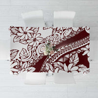 Polynesian Tropical Flowers Oxblood Color Tablecloth LT14 Oxblood - Polynesian Pride