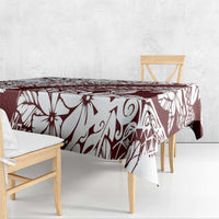 Polynesian Tropical Flowers Oxblood Color Tablecloth LT14 - Polynesian Pride