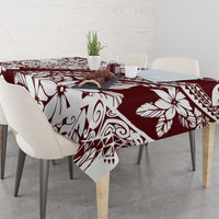 Polynesian Tropical Flowers Oxblood Color Tablecloth LT14 - Polynesian Pride
