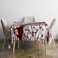 Polynesian Tropical Flowers Oxblood Color Tablecloth LT14 - Polynesian Pride