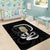 Black New Zealand Eel Area Rug Aotearoa Maori Tuna With Kotiate Weapon