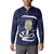 Blue New Zealand Eel Button Sweatshirt Aotearoa Maori Tuna With Kotiate Weapon