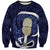 Blue New Zealand Eel Sweatshirt Aotearoa Maori Tuna With Kotiate Weapon