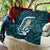 Turquoise New Zealand Eel Quilt Aotearoa Maori Tuna With Kotiate Weapon