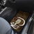 Gold New Zealand Eel Car Mats Aotearoa Maori Tuna With Kotiate Weapon