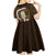 Gold New Zealand Eel Kid Short Sleeve Dress Aotearoa Maori Tuna With Kotiate Weapon