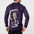 Purple New Zealand Eel Button Sweatshirt Aotearoa Maori Tuna With Kotiate Weapon