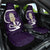 Purple New Zealand Eel Car Seat Cover Aotearoa Maori Tuna With Kotiate Weapon