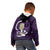 Purple New Zealand Eel Kid Hoodie Aotearoa Maori Tuna With Kotiate Weapon