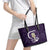 Purple New Zealand Eel Leather Tote Bag Aotearoa Maori Tuna With Kotiate Weapon