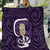 Purple New Zealand Eel Quilt Aotearoa Maori Tuna With Kotiate Weapon