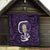 Purple New Zealand Eel Quilt Aotearoa Maori Tuna With Kotiate Weapon