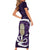 Purple New Zealand Eel Short Sleeve Bodycon Dress Aotearoa Maori Tuna With Kotiate Weapon