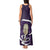 Purple New Zealand Eel Tank Maxi Dress Aotearoa Maori Tuna With Kotiate Weapon