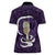 Purple New Zealand Eel Women Polo Shirt Aotearoa Maori Tuna With Kotiate Weapon