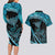 New Zealand Stingray Couples Matching Long Sleeve Bodycon Dress and Hawaiian Shirt Aotearoa Whai With Maori Paua Shell