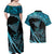 New Zealand Stingray Couples Matching Off Shoulder Maxi Dress and Hawaiian Shirt Aotearoa Whai With Maori Paua Shell